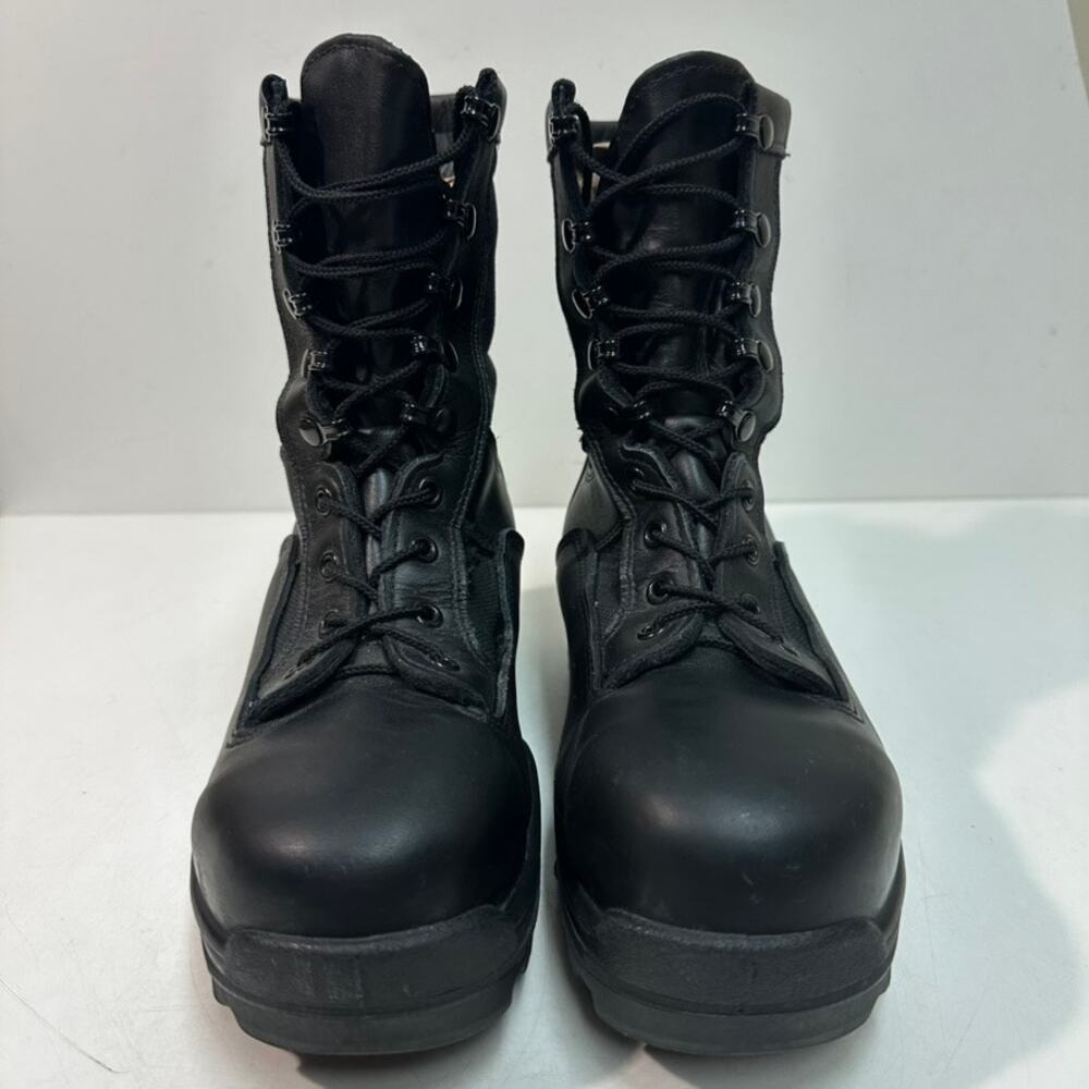 VERY GOOD Altama Wrath 8" Steel Toe Boots Triple Black Leather 7 - Picture 3 of 15